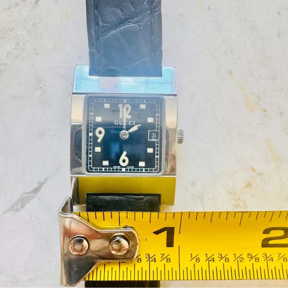 Gucci Black Leather Watch